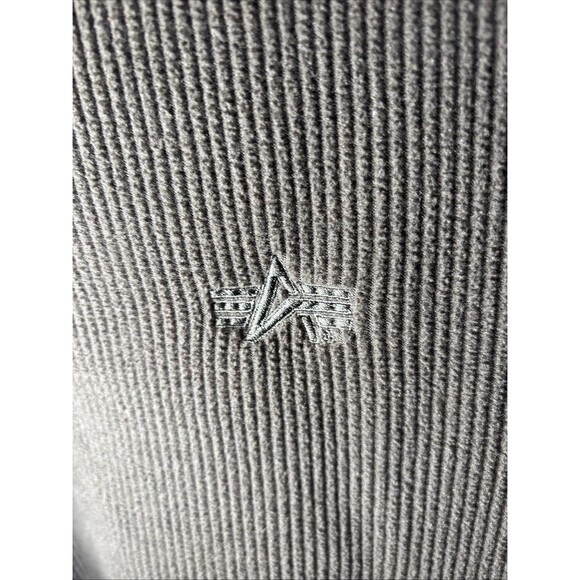 Alpha Industries S Ribbed Polar Fleece Pullover Sweater Mens Elbow Pads Military - Picture 7 of 16